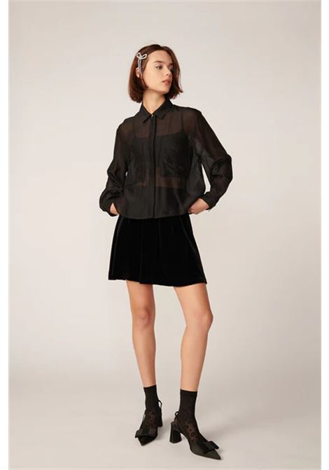 Des Petits Hauts Irelia Noir Viscose Velvet Skirt Des Petits Hauts |  | 1H250498NOIR